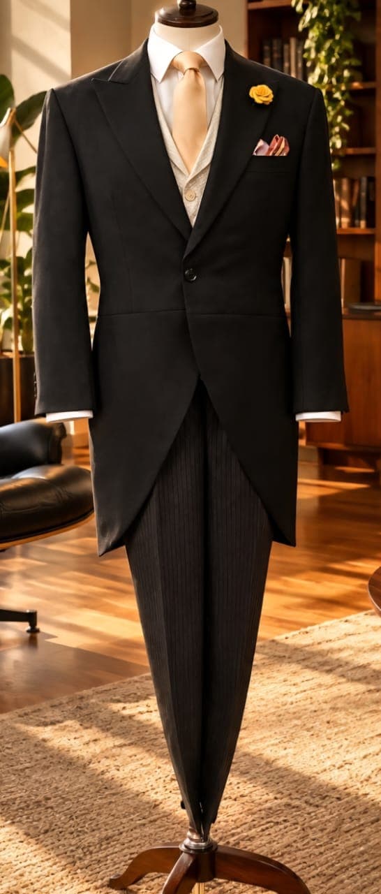 Fraque Longo Tradicional Preto - Roupa Inteira (RI)
