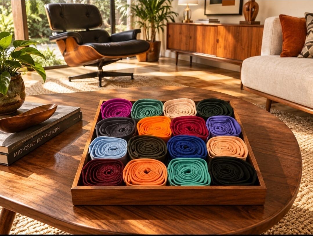 Mostruário de Gravatas em Seda Jacquard