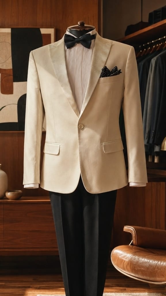 Summer Jacket Off-White Lapela Peak - Roupa Inteira (RI)