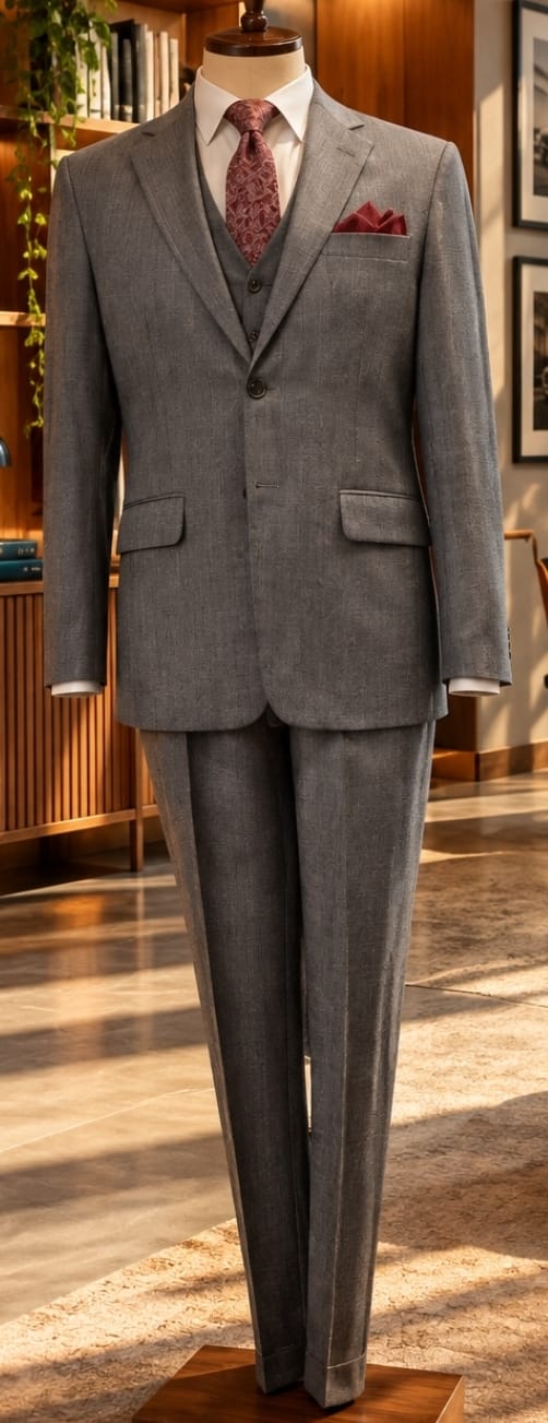 Terno Cinza Médio Mescla - Roupa Inteira (RI)